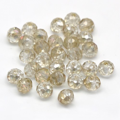 Бусины кастрюли 4*3мм, светлая карамель прозрачный